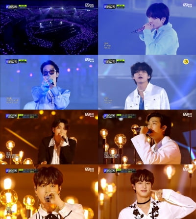 방탄소년단, 컴백 동시 '엠카운트다운' 1위