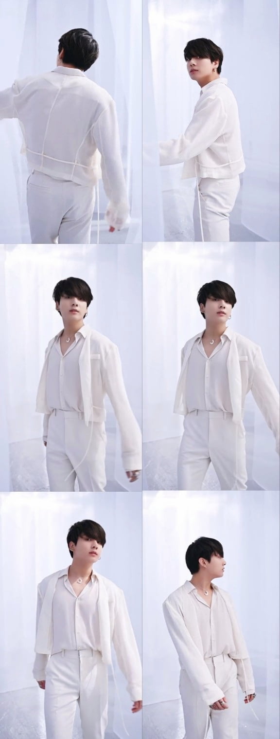 방탄소년단 정국, 순백의 왕자님 자태…광채·영롱 비주얼 과시