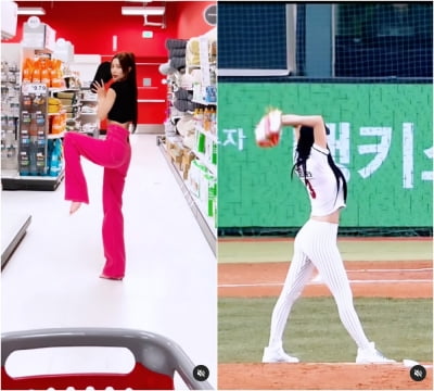 클라라, 전설의 '레깅스 시구' 재현…9년 전과 똑같은 몸매 [TEN★]