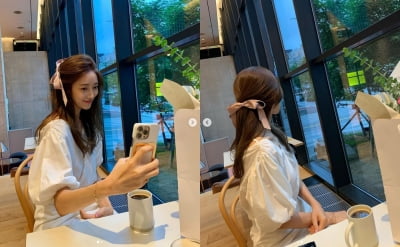 '임창정♥'서하얀, 리본하나로 이렇게 예쁘고 사랑스러울 수가...요정이네[TEN★]