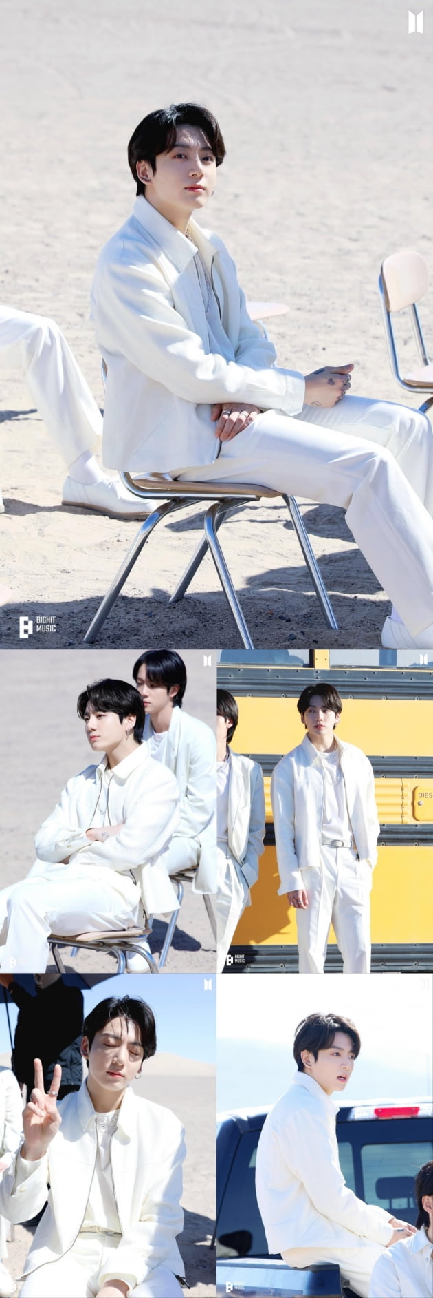 방탄소년단 정국, '옛 투 컴' MV 스케치서 청정 미모·아우라…'남신 자태'
