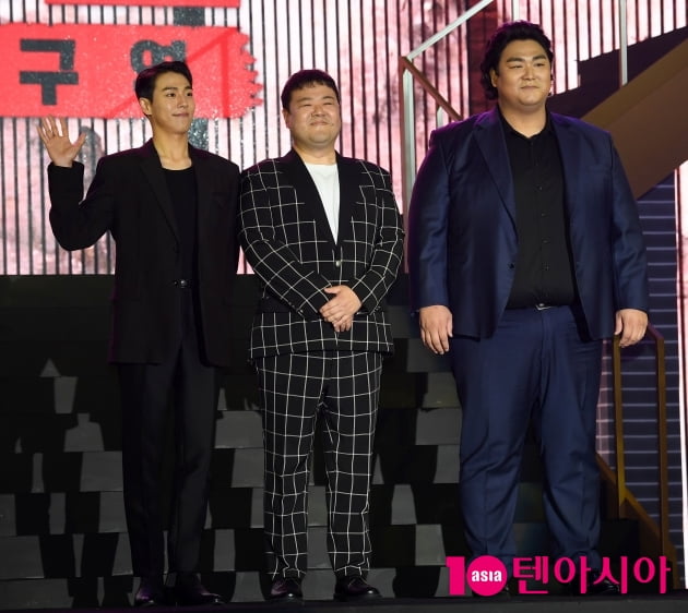 [TEN 포토] 이현우-김지훈-이규호 '압도적인 강도단'