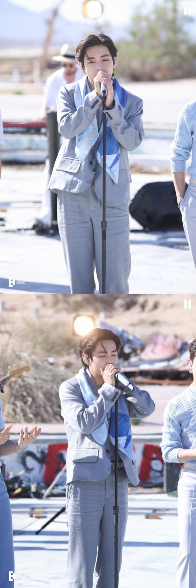 방탄소년단 뷔, LV라이브 "사막의 태양보다 강렬한 빛나는 비주얼"
