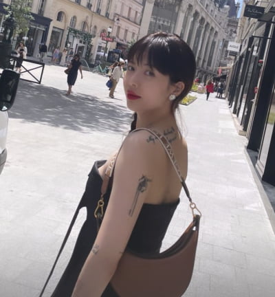 현아, 옆가슴 노출 '아찔'…외국서 더 과감해지는 패션 [TEN★]