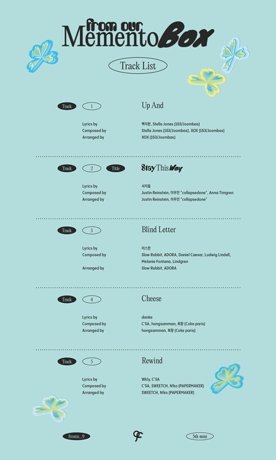 프로미스나인, 미니 5집 트랙리스트 공개…타이틀곡명 '스테이 디스 웨이'