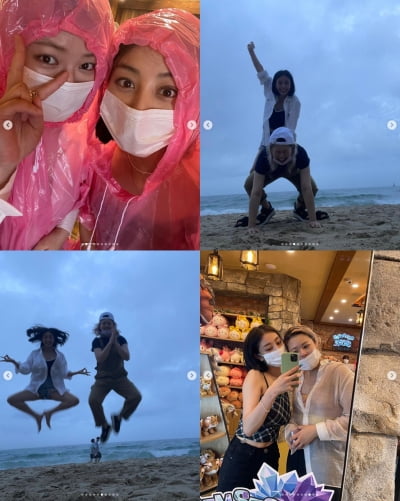 트와이스 지효, 누구랑 부산데이뚜?...둘이서 힐링중~[TEN★]