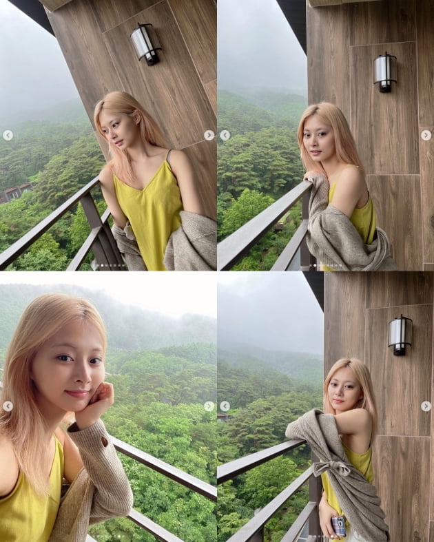 트와이스 쯔위, 숲속의 금발 공주...은근히 섹시하네[TEN★]