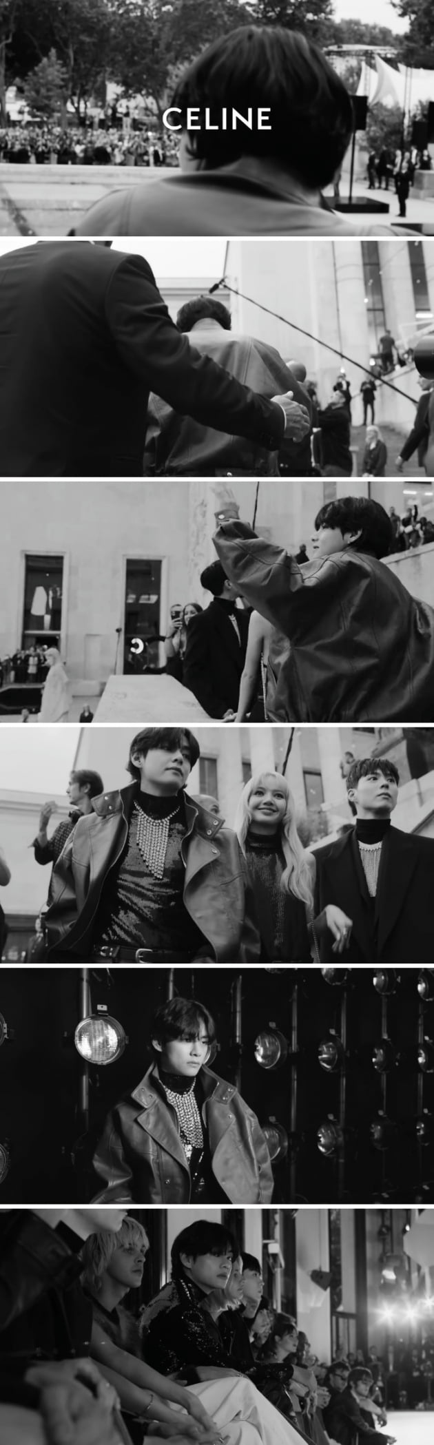 방탄소년단 뷔,파리의 "메가스타" 흑백필터 속 빛난 아름다움 
