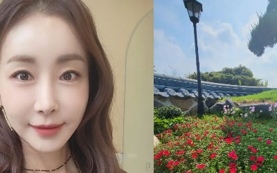 한다감, 1000평 한옥 친정집이 꽃으로 뒤덮였네…제대로 힐링 중 [TEN★]