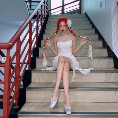 선미, 아름다운 요정...다리에 멍이 한 가득[TEN★]