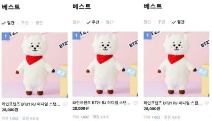 방탄소년단 진, 아들 알제이 인기도 '월드 와이드'