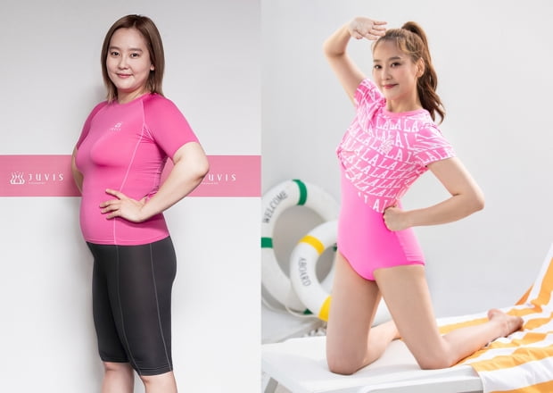 '27kg 다이어트' 다나, 볼륨감 몸매 드러낸 수영복
