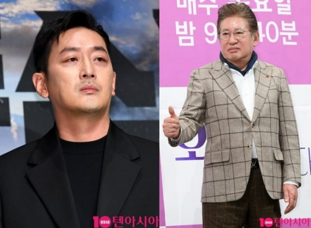 하정우 김용건 부자 / 사진=텐아시아DB
