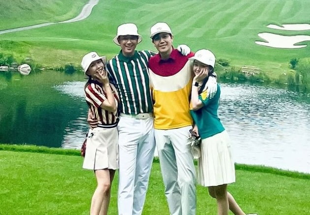 이지훈♥아아네, 김소현♥손준호 부부와 첫 동반 라운드 "신들린 듯 다 들어가"[TEN★]