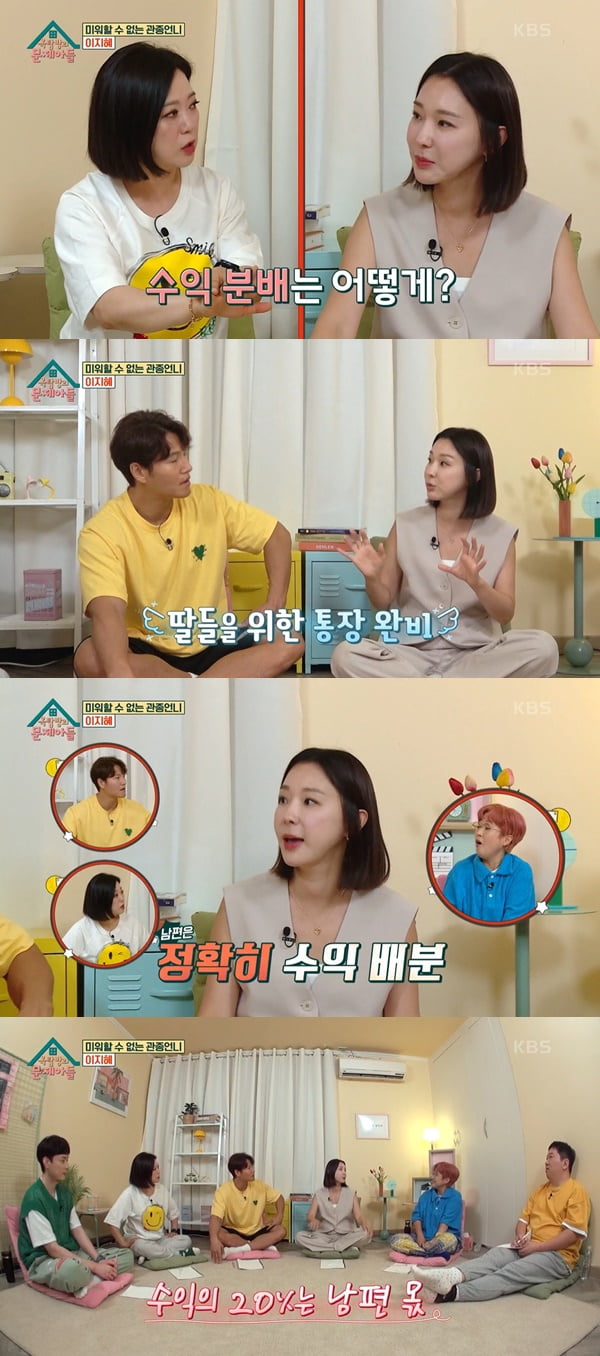 이지혜 /사진=KBS2 '옥탑방의 문제아들' 방송 화면 캡처