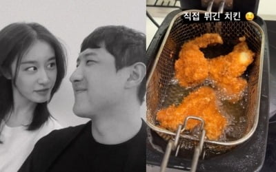 '지연♥' 황재균, 예비신부 위해 야식까지 만드네…"직접 튀긴 치킨" [TEN★]