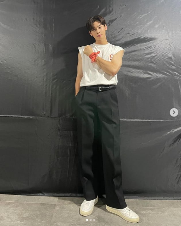 차은우, 얼굴천재+마동석 팔뚝...터질듯한 여심들[TEN★]