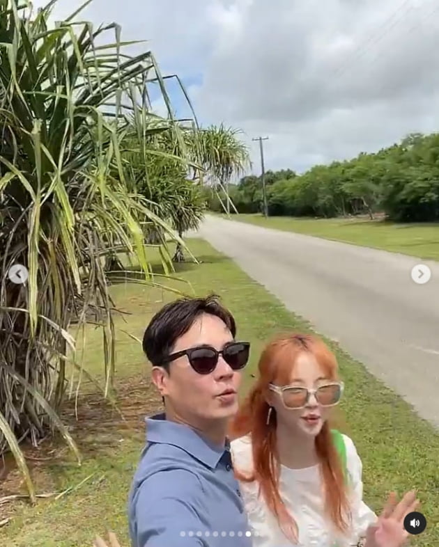 "하뚜" 앤디♥이은주, 괌 신혼여행→혀가 절로 짧아지는 신혼의 달달함 [TEN★]