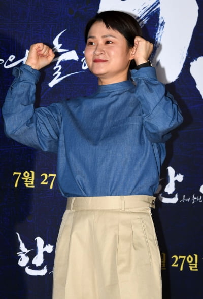 [TEN 포토] 김신영 '박해일 선배 응원 왔어요'