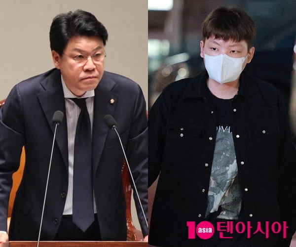 장제원 의원(왼쪽), 장용준(노엘) / 사진=장제원 페이스북, 텐아시아DB