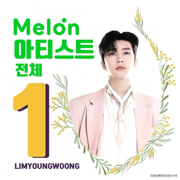 임영웅, 멜론 전체 아티스트 '1위' 달성…누적 팬 수 12만 명 돌파