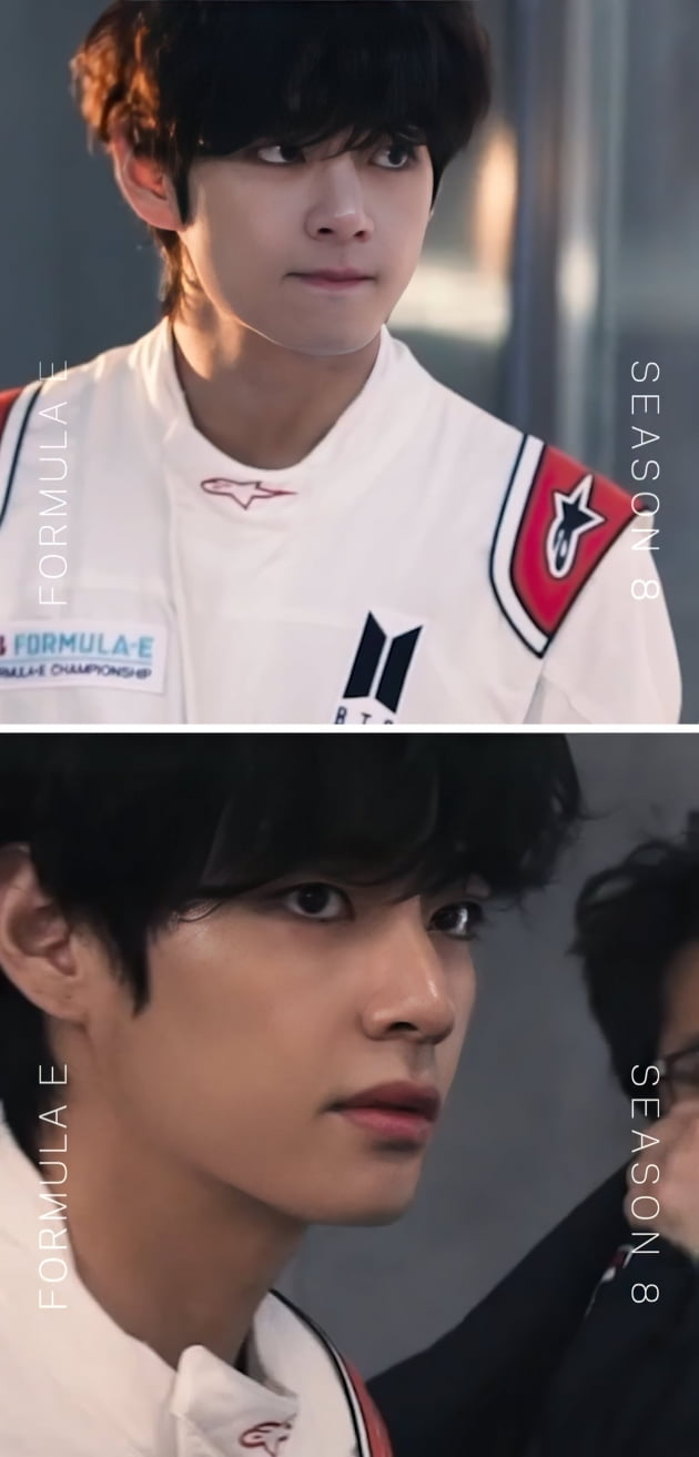 방탄소년단 뷔, ‘포뮬러 E' 카레이서 변신...팬심으로 폭풍 질주