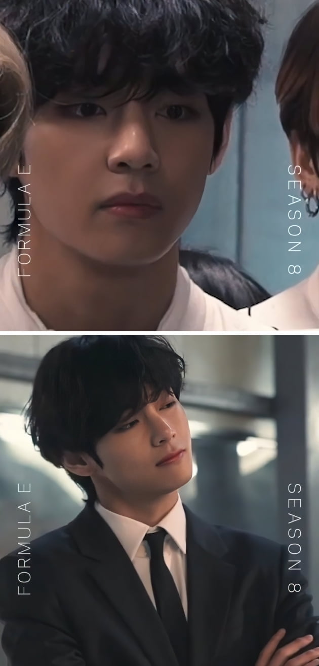 방탄소년단 뷔, ‘포뮬러 E' 카레이서 변신...팬심으로 폭풍 질주