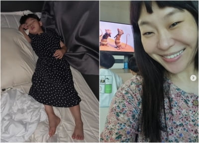 정주리, 엄마 옷 입고 자는 아들 모습에 '짠' [TEN★]