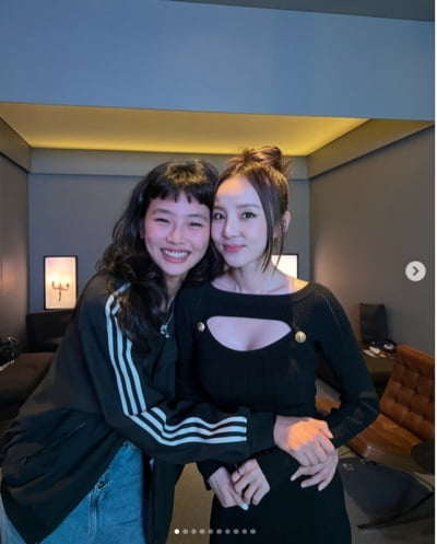 산다라박, 정호연과 즐거운 투 샷...소식좌끼리 뭉쳤어요[TEN★]