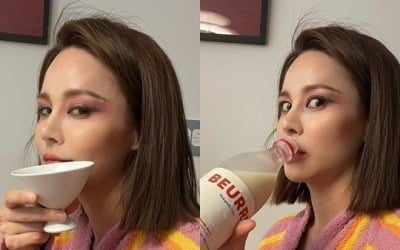 아이비, 막걸리 한 잔의 여유…무대 화장으로 드러낸 '여신 아우라'[TEN★]