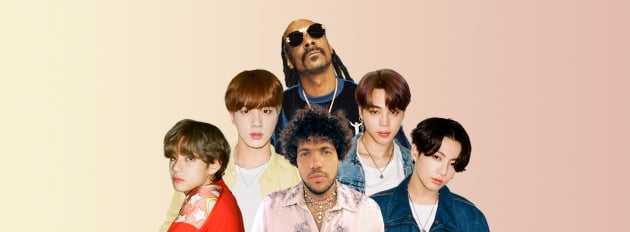 진·지민·뷔·정국X베니 블랑코X스눕독 'Bad Decisions', 아이튠즈 이어 스포티파이도 정벌 