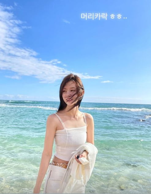 '두산家 며느리' 조수애, 해변마저 기죽이는 청순미모...애엄마 맞어?[TEN★]