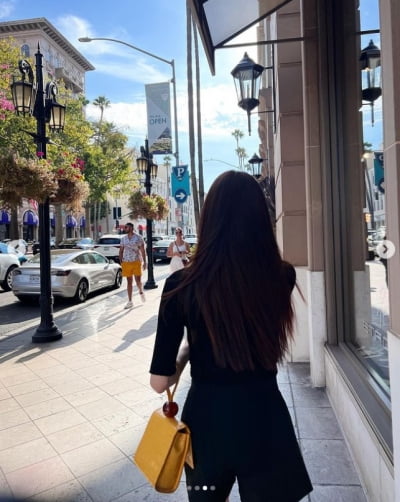 리지, 더 앙상해진 美친 각선미...해외서 힐링중[TEN★]