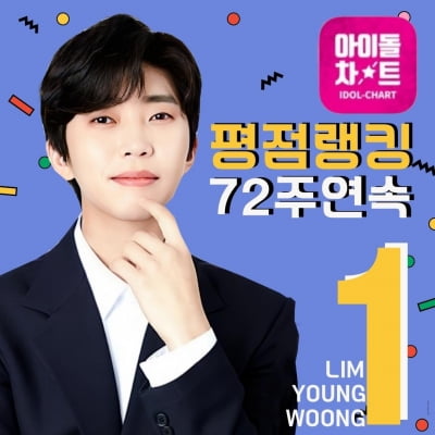 임영웅, 역시 대세 of 대세…아이돌차트 '72주 연속 1위'