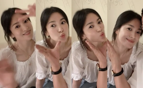 '42세' 송혜교, 남사친 옆 주제 할 수 없는 텐션…갈수록 청순해지네[TEN★]