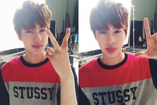 방탄소년단 진, ‘스투시 티셔츠가 잘 어울리는 아이돌’ 익디투표 1위