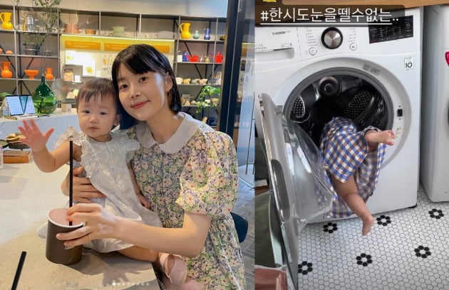 '검사♥' 한지혜, 호기심 많은 딸..."한시도 눈을 뗄 수 없는"[TEN★]