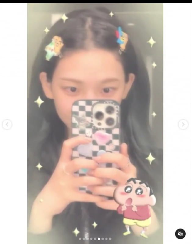 에스파 카리나, 청초한 미모...짱구 머리핀으로 귀여움 한도초과[TEN★]