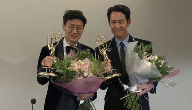 사진='오징어게임' LA 기자 간담회 현장