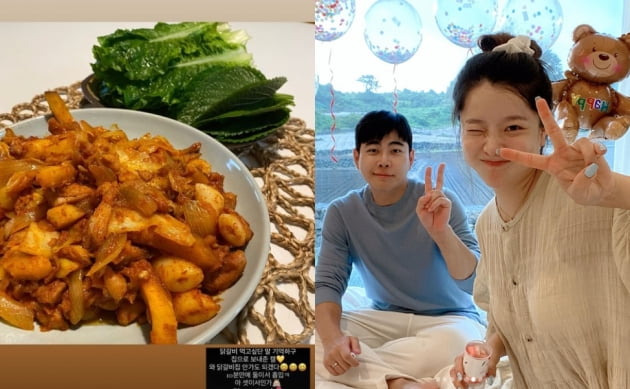 '임신' 벤, 닭갈비 10분만에 순삭...셋이서 흡입[TEN★]