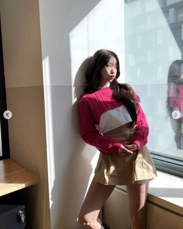 이미주, 살이 더 빠진 개미허리...가을햇살에 더해진 이쁨[TEN★]
