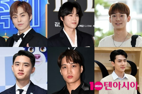 엑소 시우민, 수호, 첸, 세훈, 카이, 도경수(D.O) /사진=텐아시아 DB