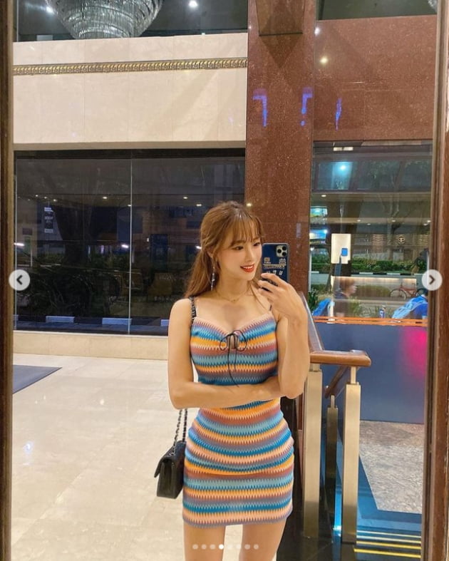 치어리더 김한나, 몸매 드러낸 밀착 윈피스...명품 S 라인[TEN★]