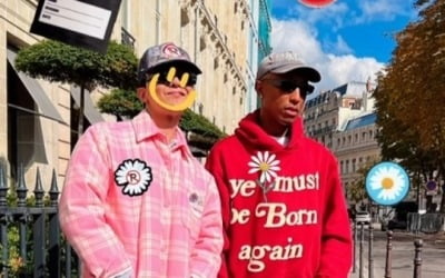 지드래곤, 인맥도 '월드 클라스'…퍼렐 윌리엄스 '힙한 투샷'[TEN★]