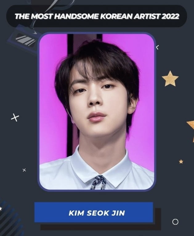 방탄소년단 진, '가장 잘생긴 한국 아티스트' 1위... 올해에만 비주얼 투표 7관왕 '비주얼킹'