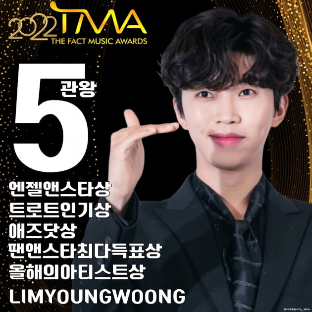 임영웅, 2022 더팩트 뮤직 어워즈서 5관왕 달성