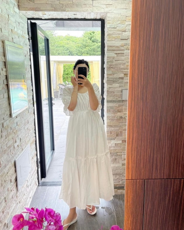'이필모♥' 서수연, 아들 둘 낳고 "집에서도 우아하고 싶다"…드레스 차림[TEN★]