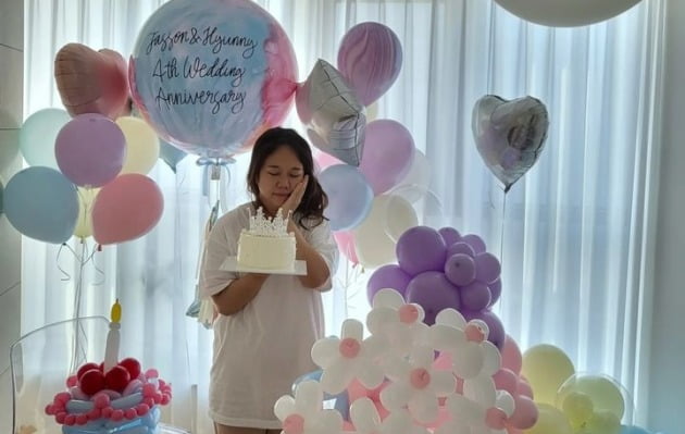 홍현희, '결혼 4주년' ♥제이쓴 깜짝 이벤트에 감동 "고맙고 사랑"[TEN★]