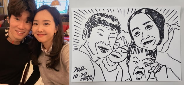 김민지, ♥박지성 덕분에 출세...가족 초상화 그려준 분이 누구?[TEN★]