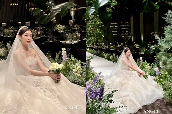 [종합] '결혼' 김연아, 천사 같은 여왕님의 드레스 자태…♥고우림 콧바람에 밀치기 